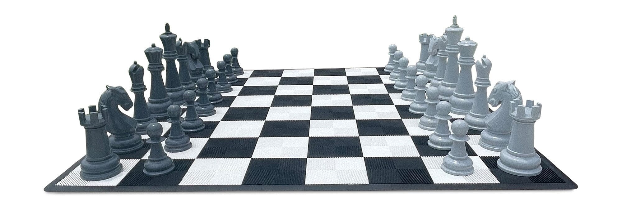 Personalized 38-Inch Perfect Chess Set - Light/Dark Gray | Giant Outdoor Chess | | GiantChessUSA