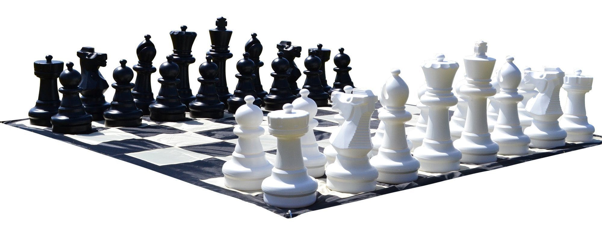 25 Inch Giant Plastic Chess Set with Nylon Mat | MegaChess | | GiantChessUSA