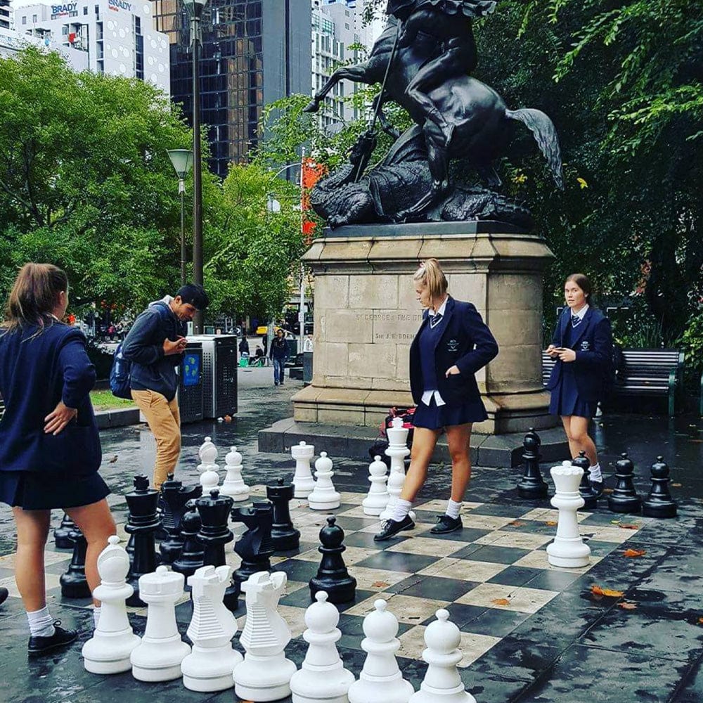 25 Inch Plastic Giant Chess Set | MegaChess | | GiantChessUSA