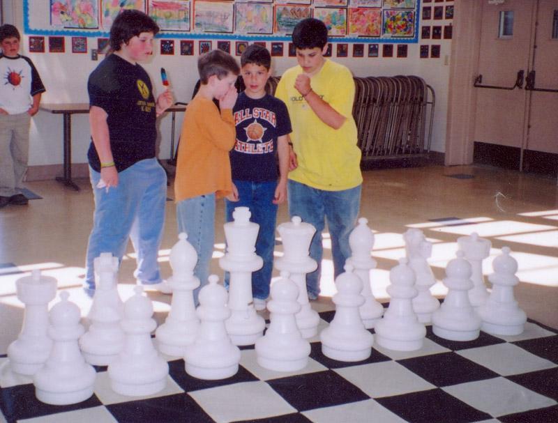 MegaChess Floor Games With Quick-Fold Nylon Mat 25 Inch Giant Outdoor Chess Set