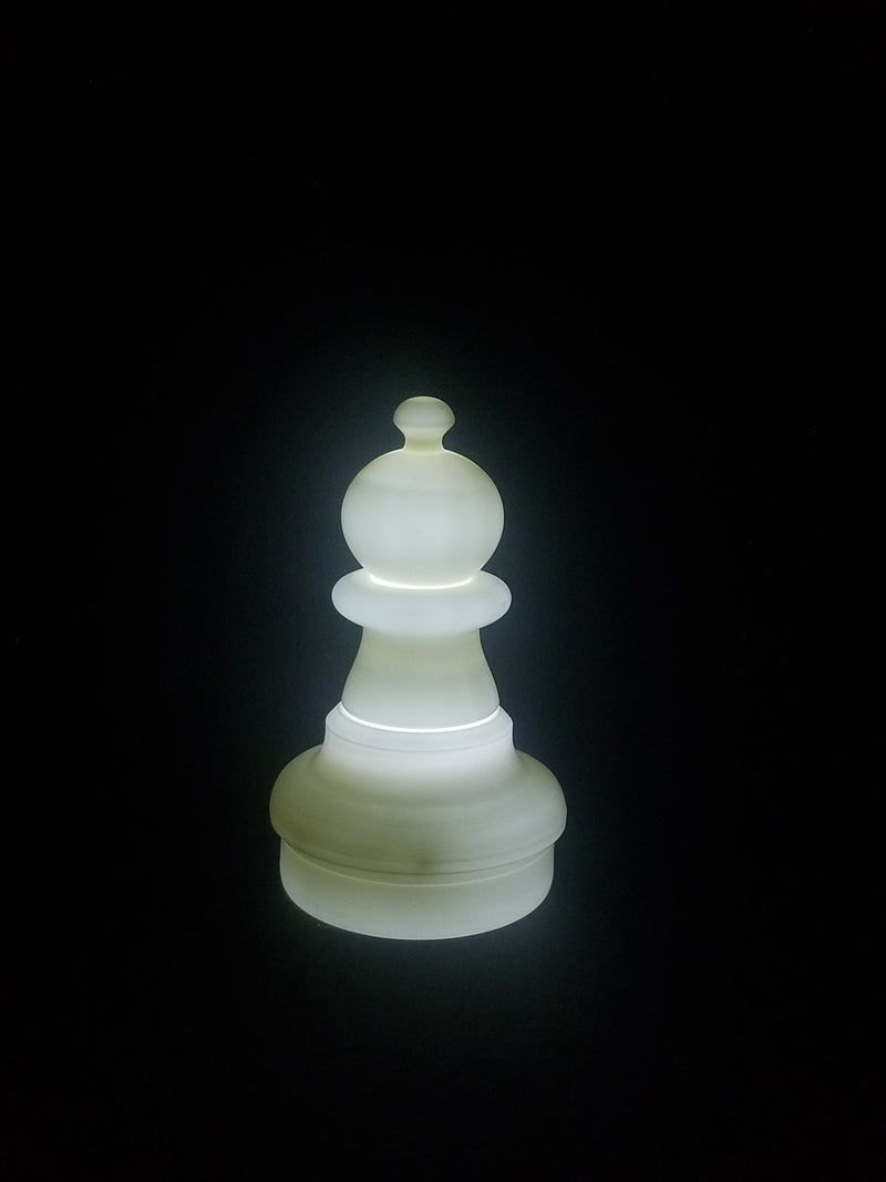 MegaChess 16 Inch LED Pawn Individual Plastic Chess Piece - White |  | GiantChessUSA
