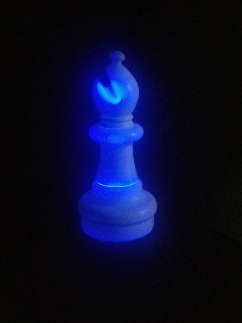 MegaChess 21 Inch LED Bishop Individual Plastic Chess Piece - Blue |  | GiantChessUSA