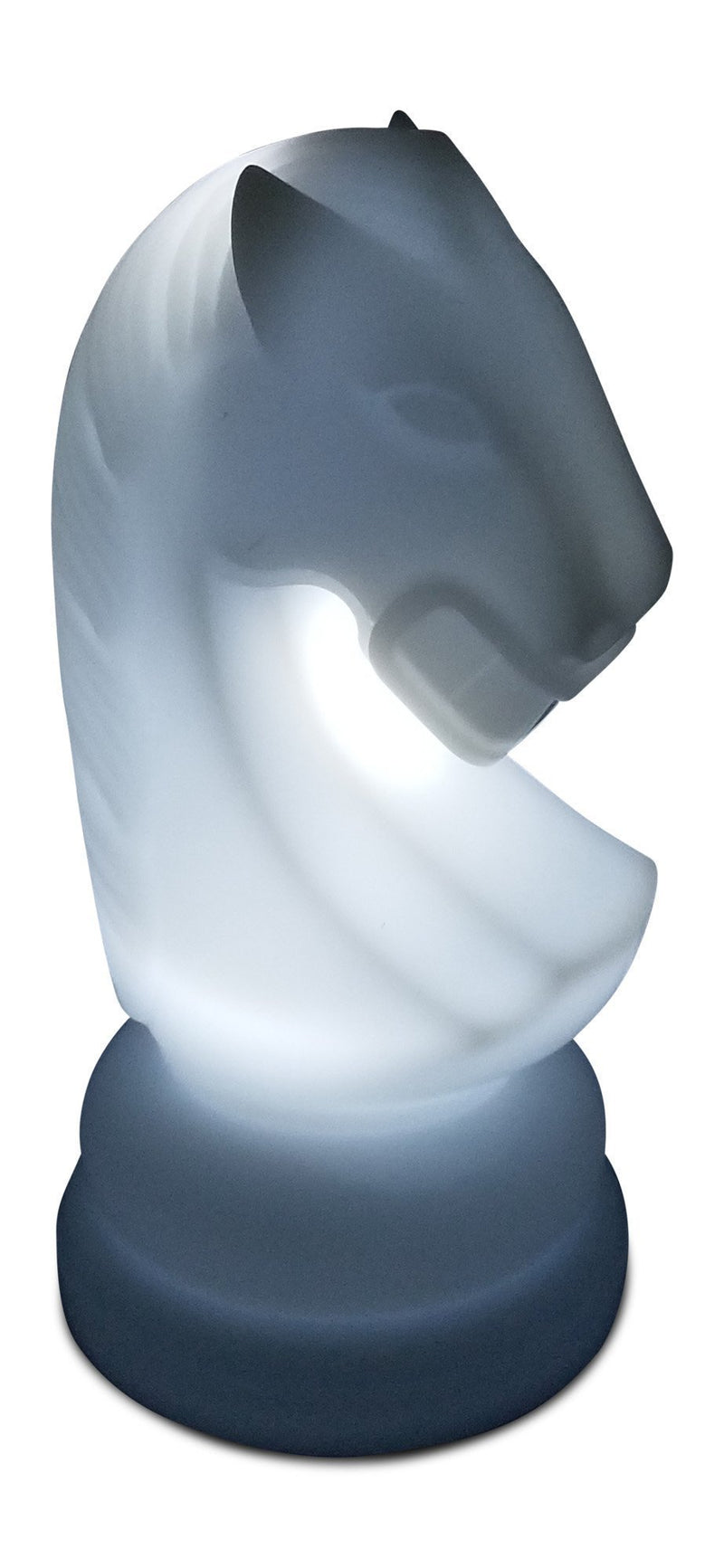 MegaChess 17 Inch Premium Plastic Knight Light-Up Giant Chess Piece - White |  | GiantChessUSA