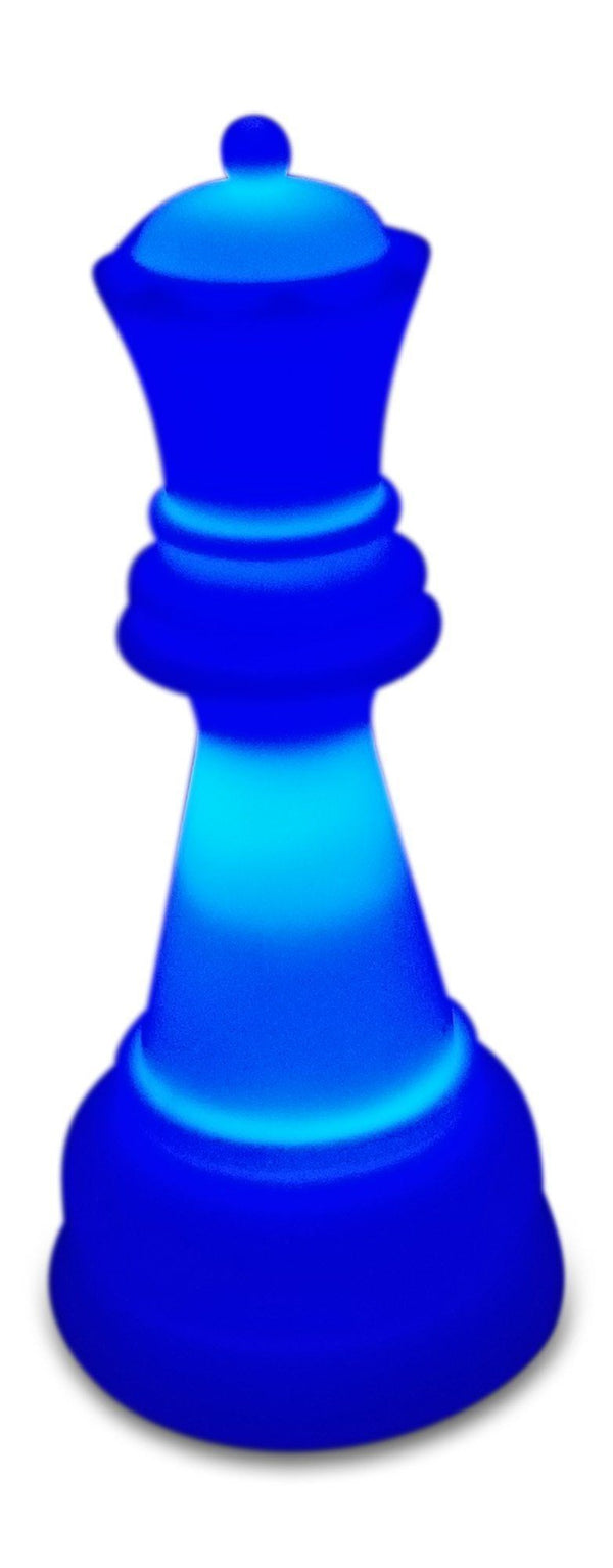 MegaChess 22 Inch Premium Plastic Queen Light-Up Giant Chess Piece - Blue |  | GiantChessUSA