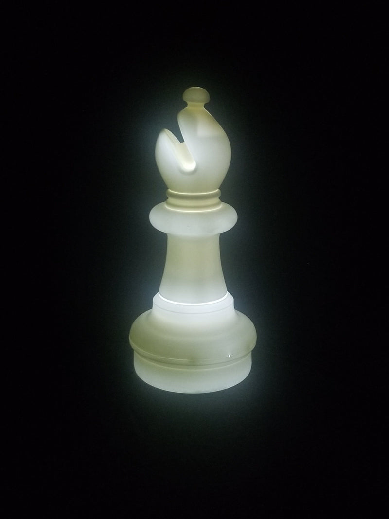 MegaChess 21 Inch LED Bishop Individual Plastic Chess Piece - White |  | GiantChessUSA