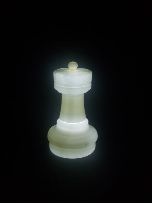 MegaChess 17 Inch LED Rook Individual Plastic Chess Piece - White |  | GiantChessUSA