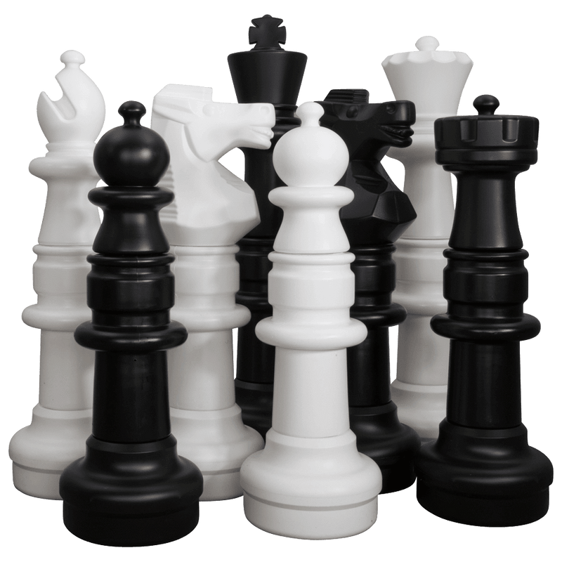 MegaChess 37 Inch Plastic Giant Chess Set with Commercial Grade Roll-Up Chessboard |  | GiantChessUSA