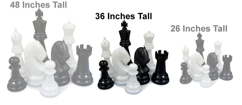 Personalized MegaChess 38 Inch Perfect Giant Chess Set |  | GiantChessUSA