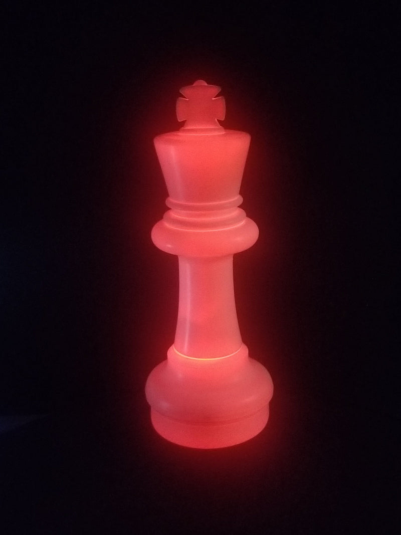 MegaChess 25 Inch LED King Individual Plastic Chess Piece - Red |  | GiantChessUSA