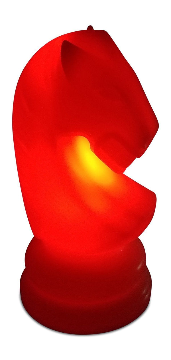 MegaChess 17 Inch Premium Plastic Knight Light-Up Giant Chess Piece - Red |  | GiantChessUSA