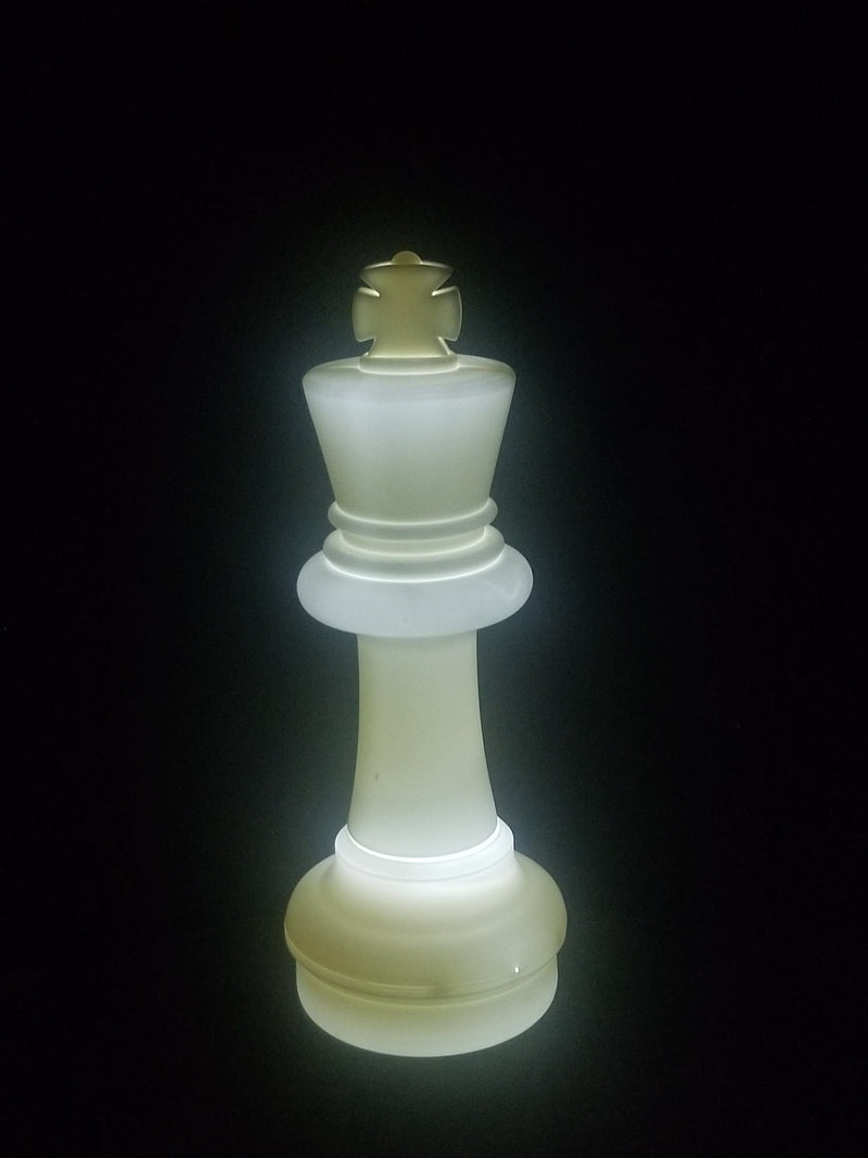 MegaChess 25 Inch LED King Individual Plastic Chess Piece - White |  | GiantChessUSA