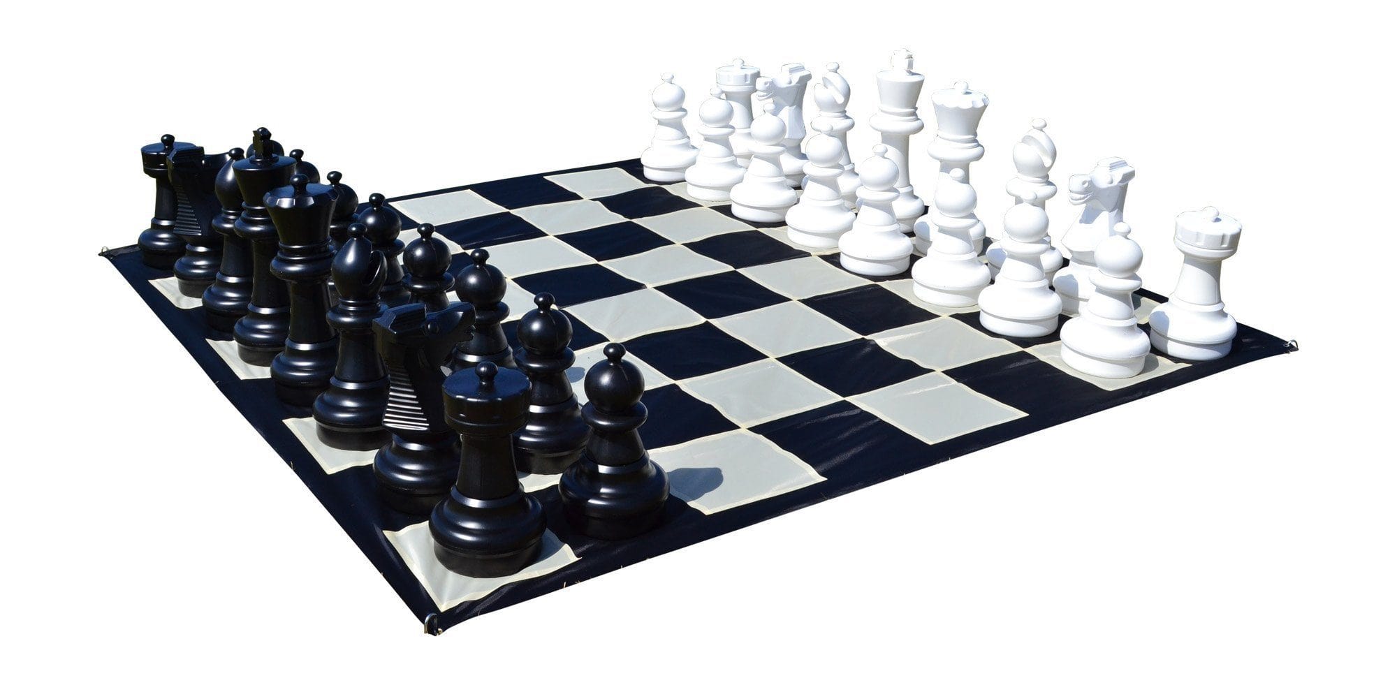25 Inch Giant Plastic Chess Set with Nylon Mat | MegaChess | | GiantChessUSA
